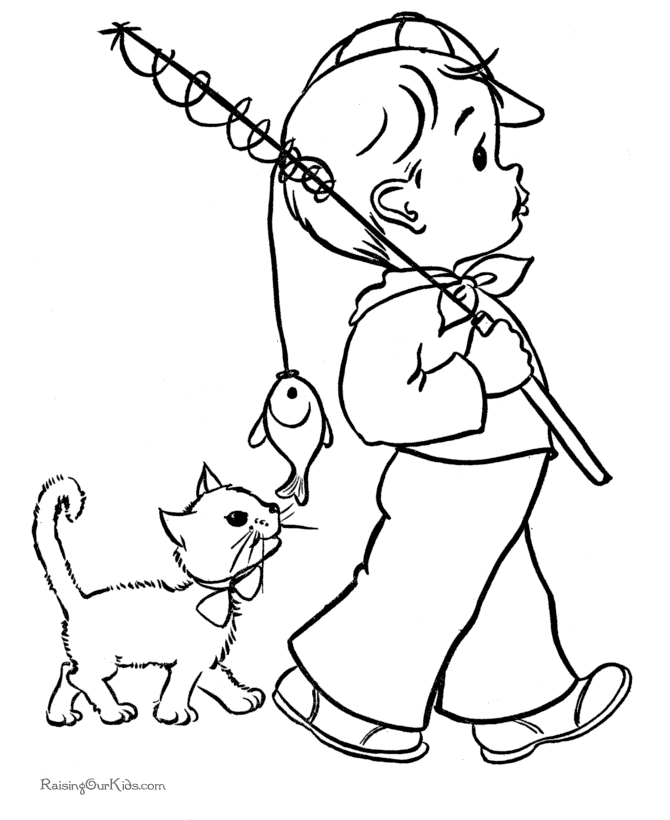 Cute Coloring Sheets of a Cat