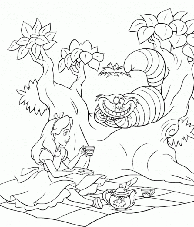 Alice In Wonderland Coloring Pages Alice In Wonderland 9th