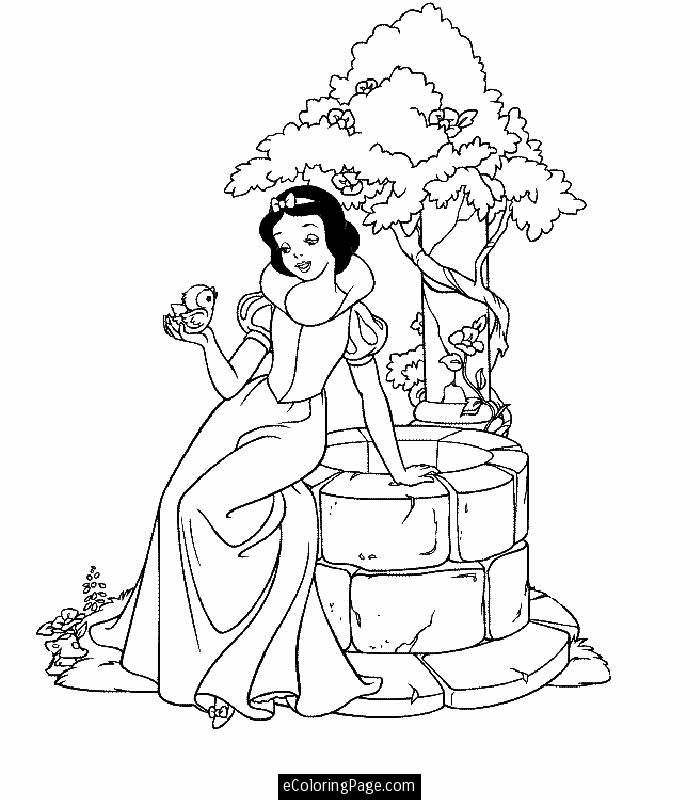 Disney Princess Snow White Coloring Page Printable