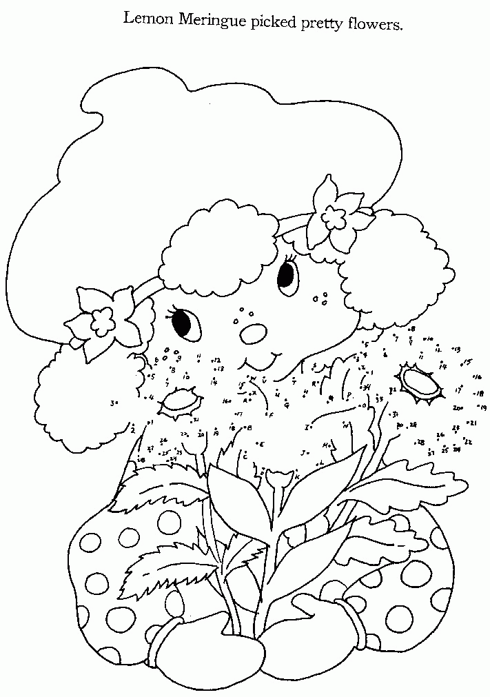 Strawberry Shortcake Coloring Book - Connect the Dots Clipart Library