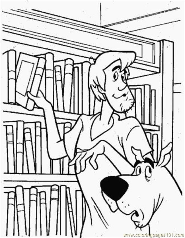 Coloring Pages In Library Coloring Page (Cartoons  Scooby Doo