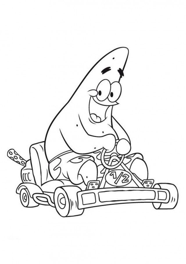 Download Patrick Star Riding Spongebob Printable Coloring Pages