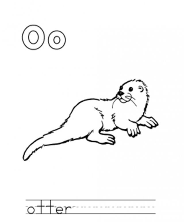 Download Otter Alphabet Coloring Pages Or Print Otter Alphabet