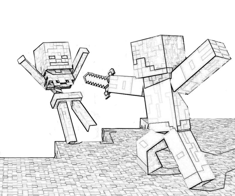 Minecraft Girl Drawing Base Sketch Coloring Page