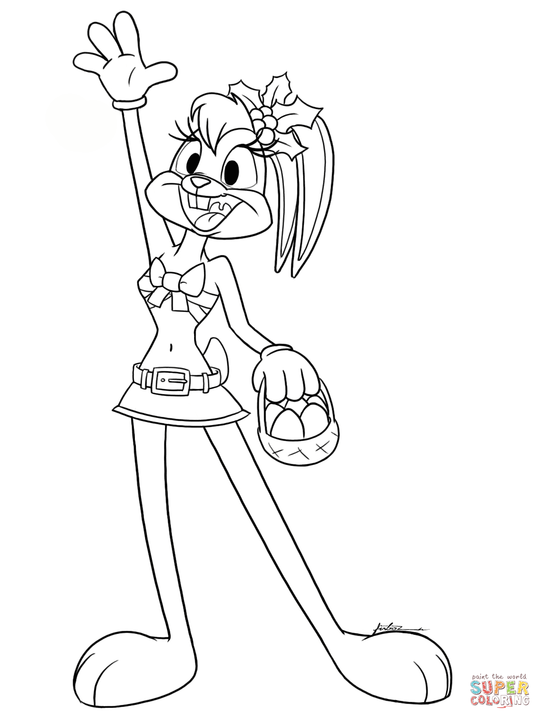 Looney Tunes Lola Bunny coloring page | Free Printable Coloring Pages