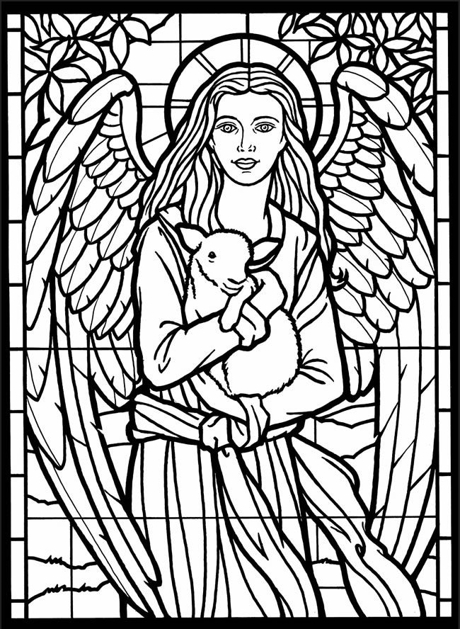 Printable Stained Glass Window Coloring Page | Coloring pages