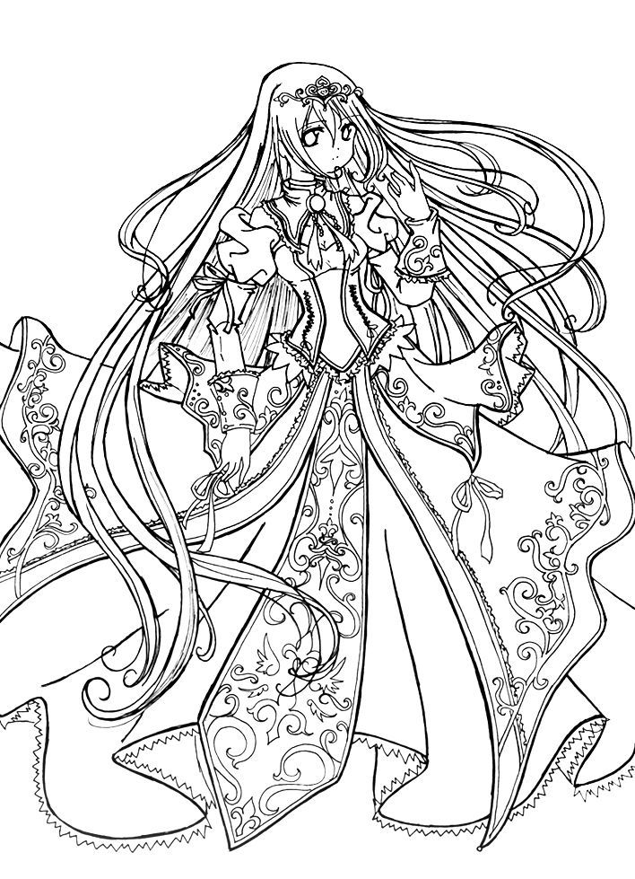 Free Anime Princess Coloring Pages, Download Free Anime Princess Coloring  Pages png images, Free ClipArts on Clipart Library