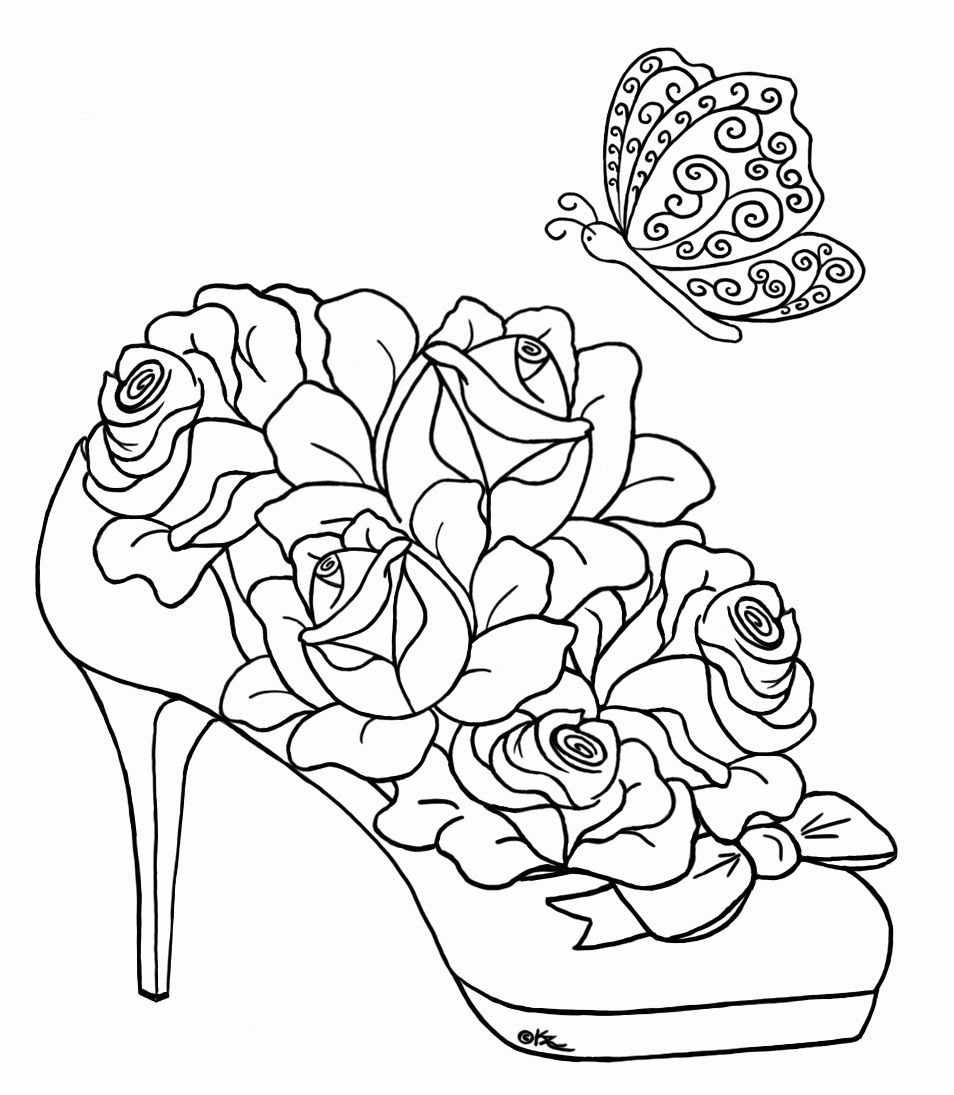 heart coloring pages rose   Clip Art Library