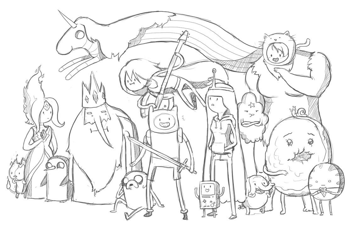 Printable Adventure Time Coloring Pages | Cartoon Coloring pages