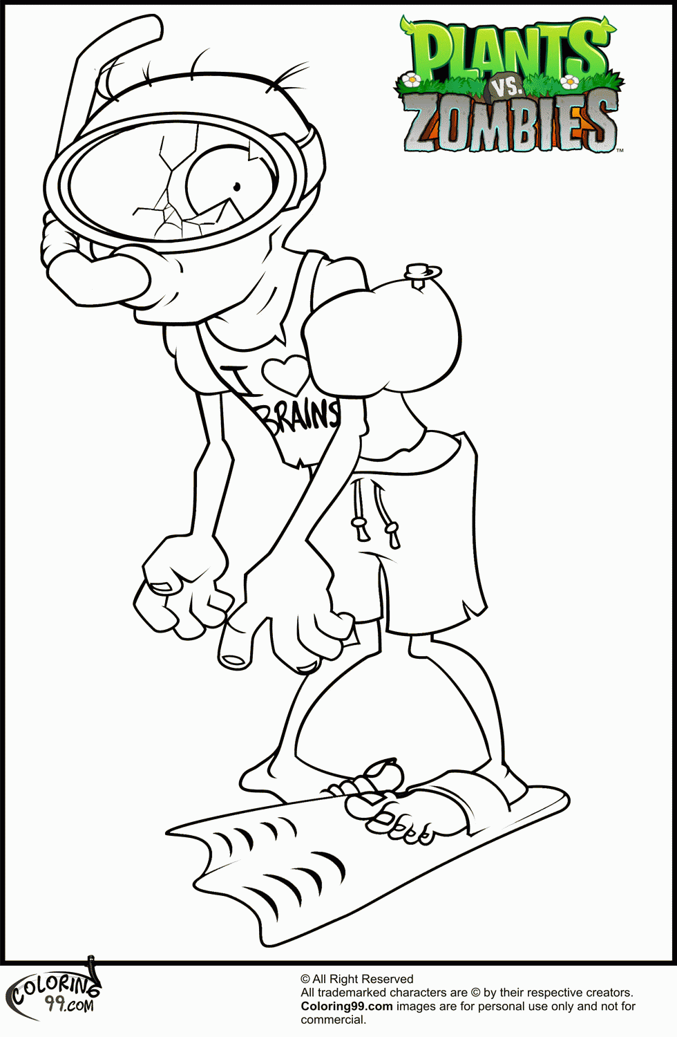 Free Plants Vs Zombies Zombie Coloring Pages, Download Free Plants Vs  Zombies Zombie Coloring Pages png images, Free ClipArts on Clipart Library