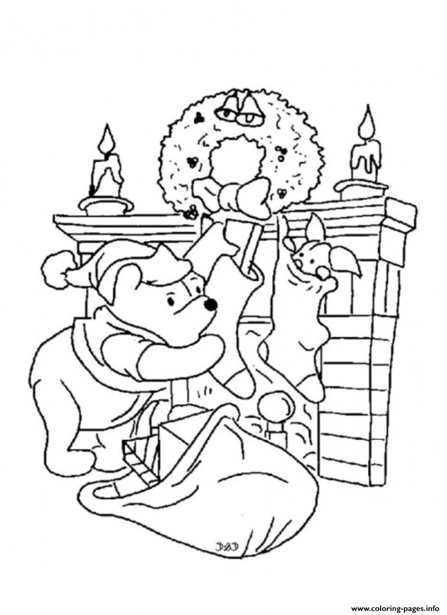 winnie the pooh kleurplaat kerstmis   Clip Art Library