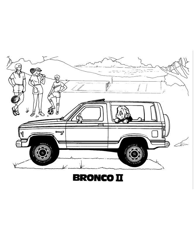 BlueBonkers: Ford Bronco II Coloring pages - Cars
