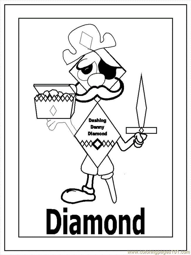 Coloring Pages B Diamond (Architecture  Shapes) | free printable
