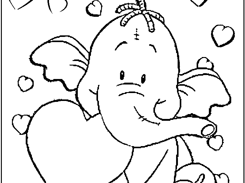 whinne the caca Heffalump Colouring Pages