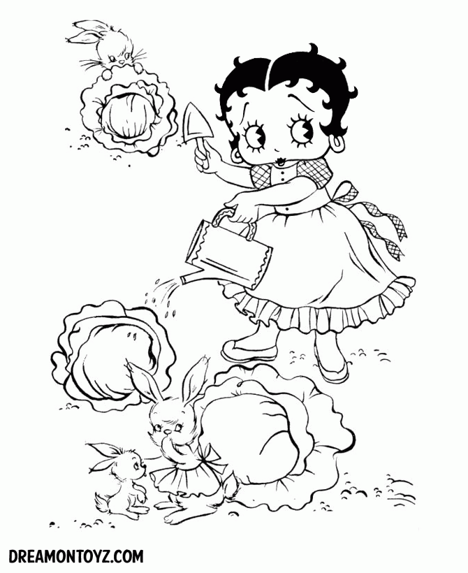 Betty Boop Pictures Archive: Betty Boop Spring coloring pages