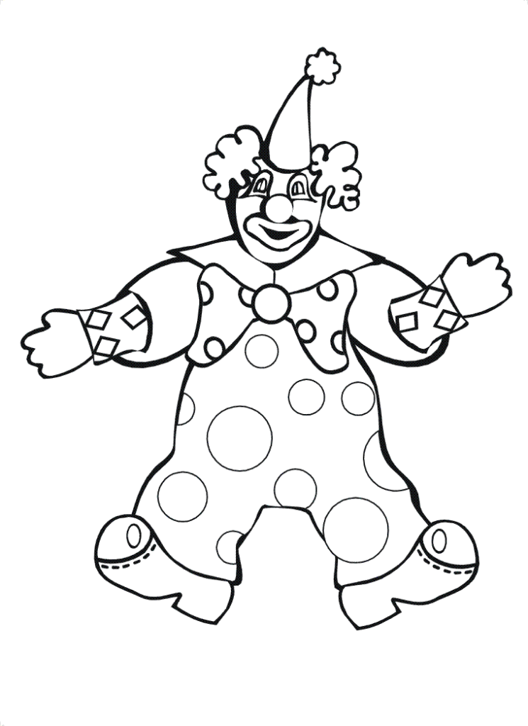Clown| Coloring Pages for Kids- Free Coloring Sheets