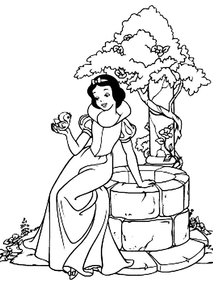 Coloring pages snow white and the seven dwarfs 