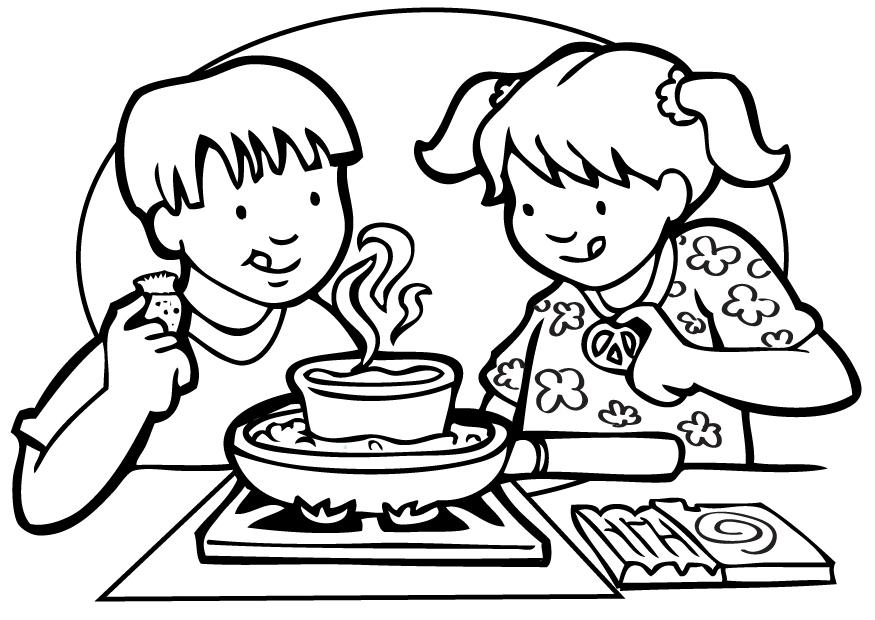 Free Cooking Coloring Page, Download Free Cooking Coloring Page png