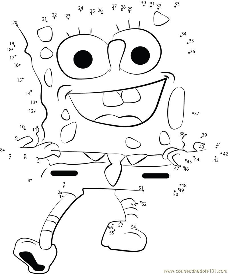 Connect the Dots Spongebob Funny (Cartoons  Spongebob) - dot
