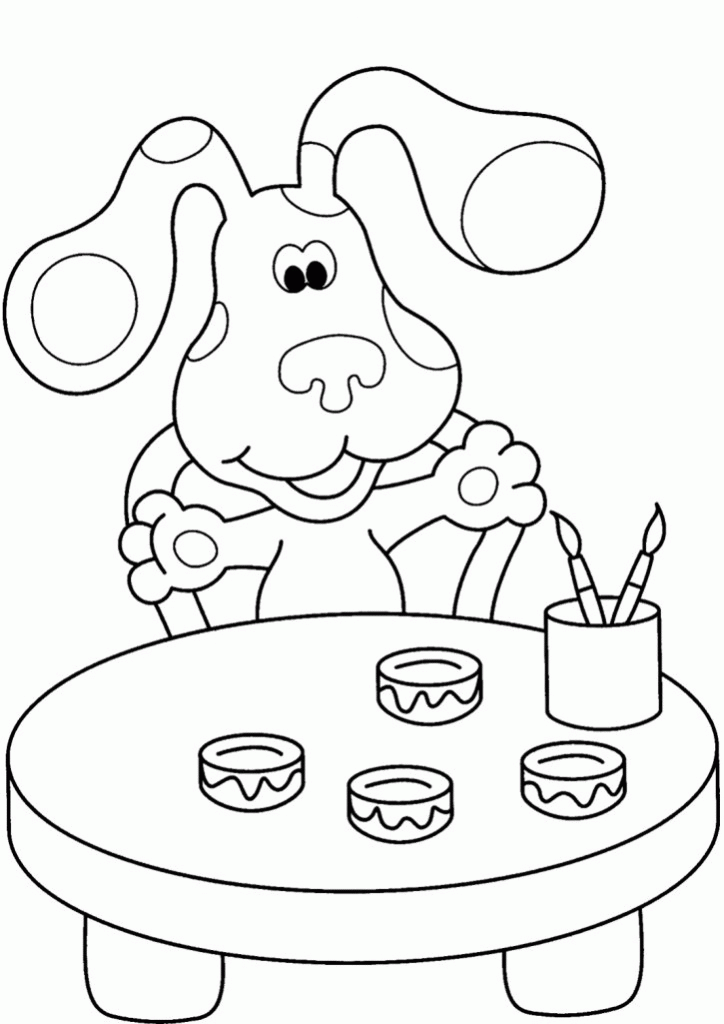 Free blues clues coloring pages |Clipart Library