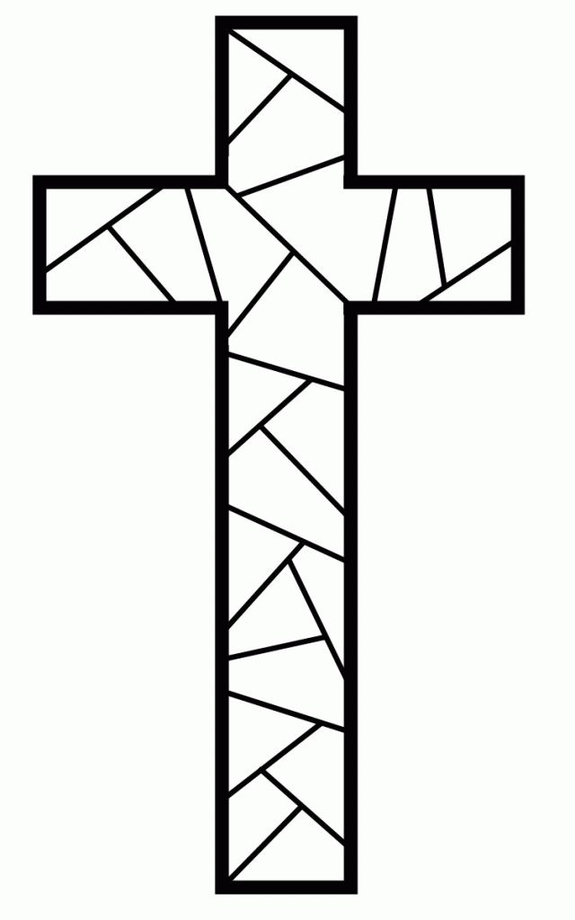 cross coloring pages for kids
