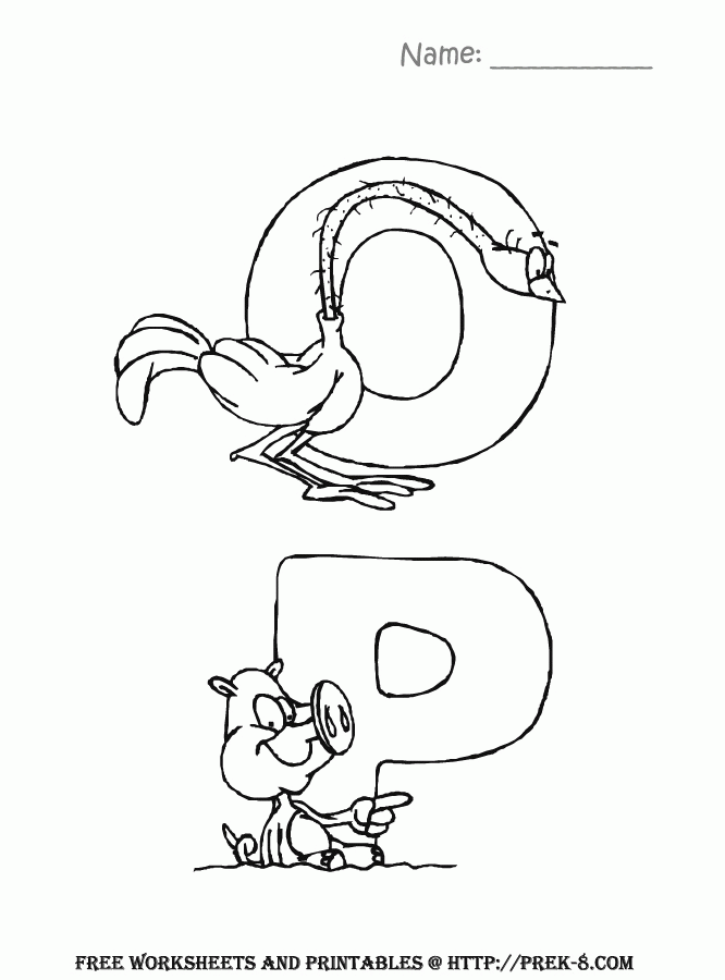 Letter O Coloring
