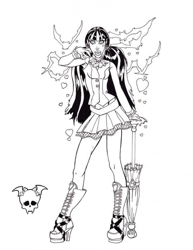 Coloring Pages Monster High Printable 