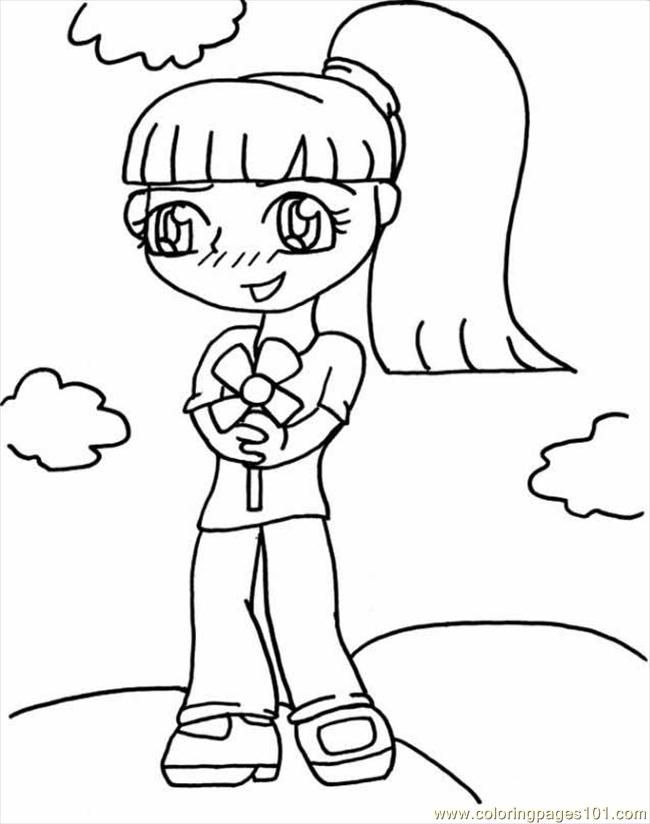 Coloring Pages Anime Coloring Page Lrg (Cartoons  Anime