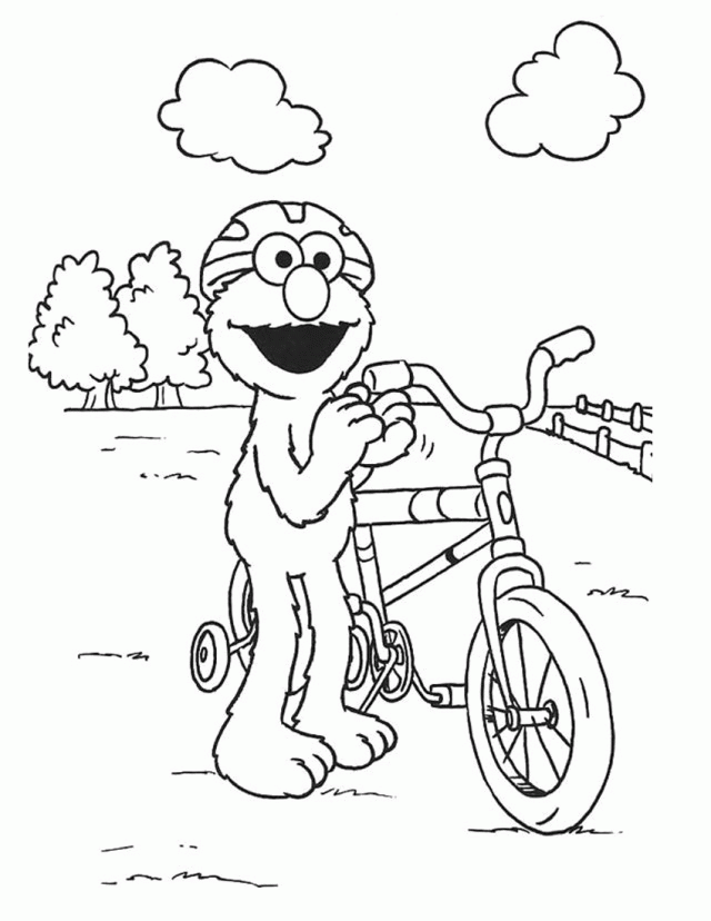 Printable Baby Elmo Coloring Pages 