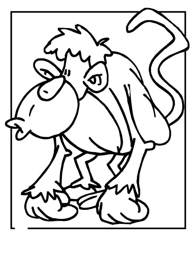 Cute Monkey Coloring Pages | Coloring 