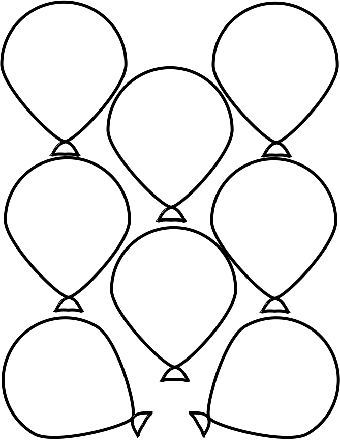 balloon template |Free coloring on Clipart Library