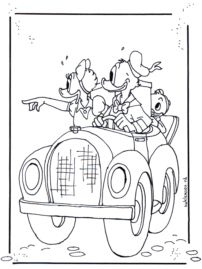 Freds Driving Mystery Machine Coloring Page | Kids Coloring Page