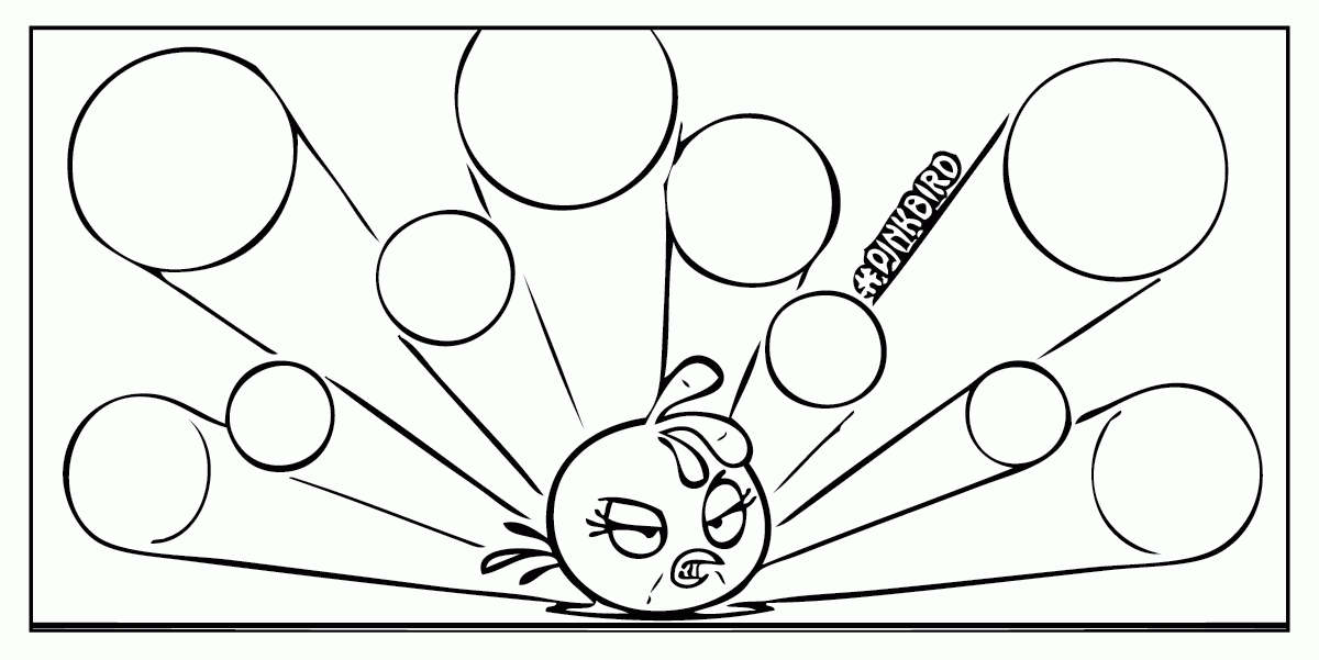 Pink Bird Angry Coloring Pages - Angry Birds Coloring Pages
