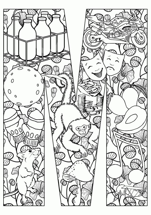 Things that start with M | Free Printable Coloring Pages
