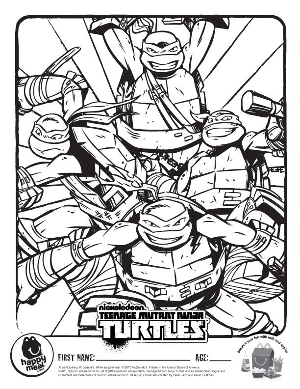 Ninja Turtle Face Coloring Page Images  Pictures 