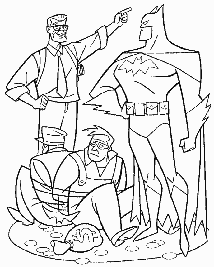 Batman Coloring Pages For Boys: Printable Batman Cartoon Coloring