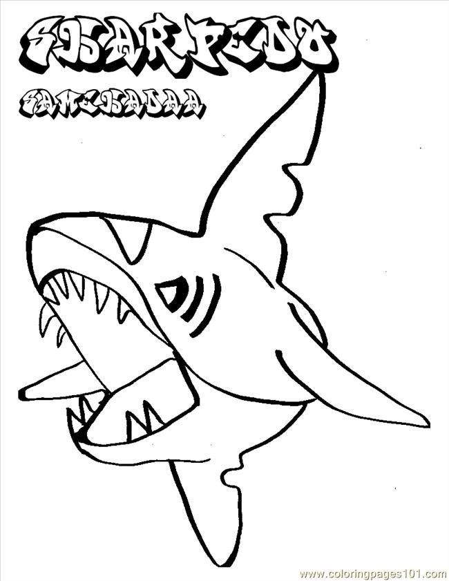 pokemon shark Colouring Pages