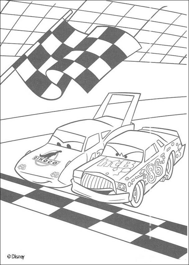 Race Track Coloring Cake Ideas and Designs