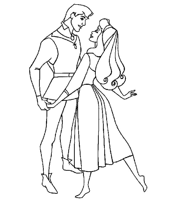 Coloring pages the sleeping beauty