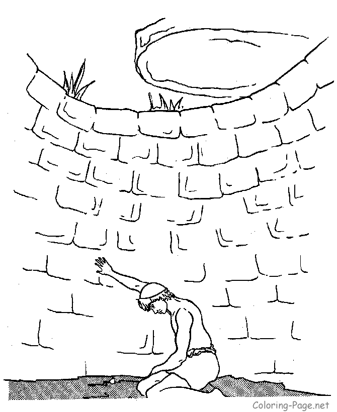 Coloring Pages  Bible  Joseph in Well | Bible lessons on Joseph