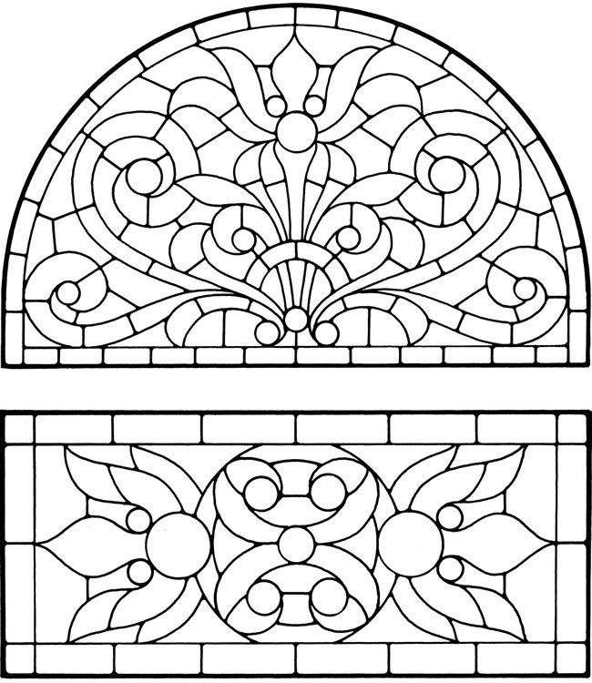 printable stained glass coloring pages