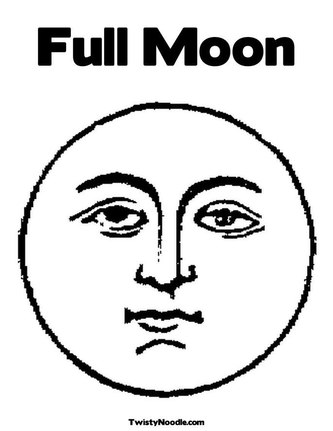 Full Moon Coloring Page Images  Pictures 