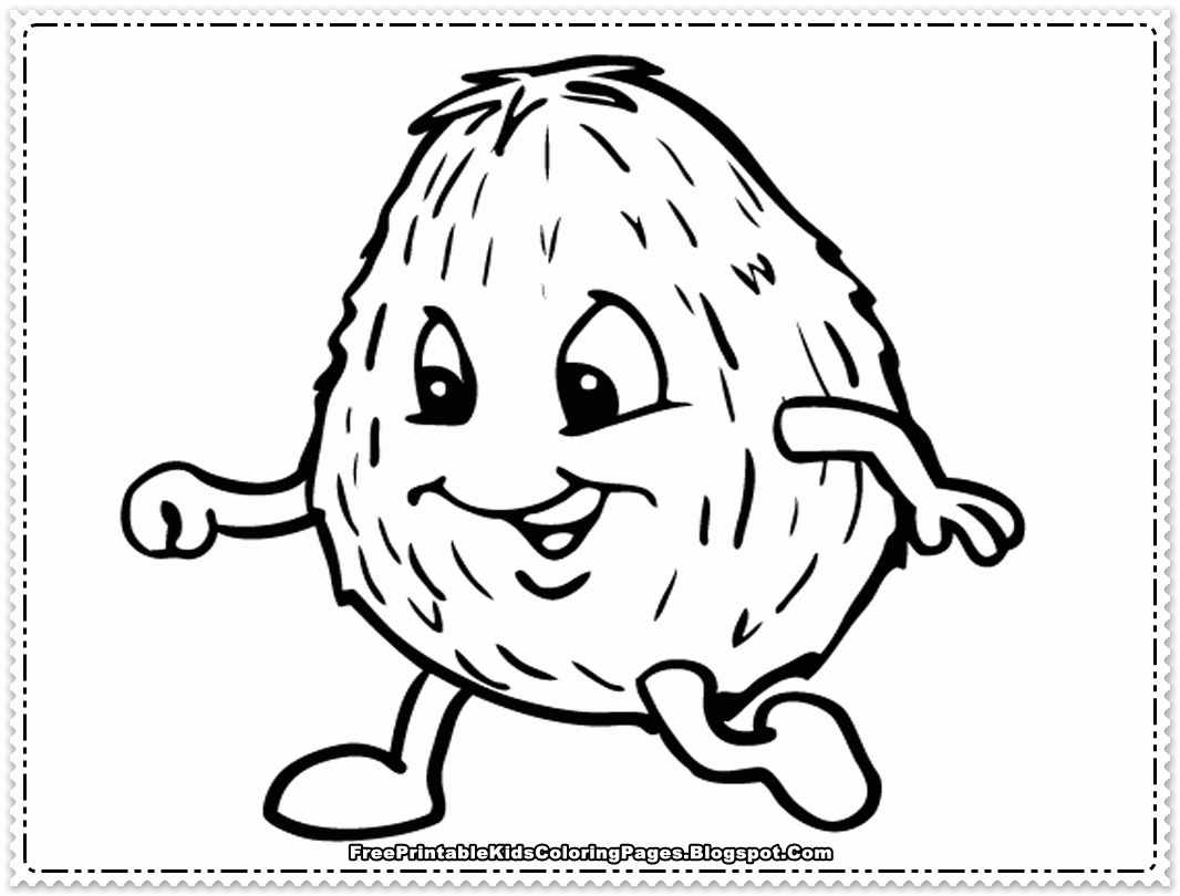 Coconut Printable Coloring Page - Free Printable Kids Coloring Pages