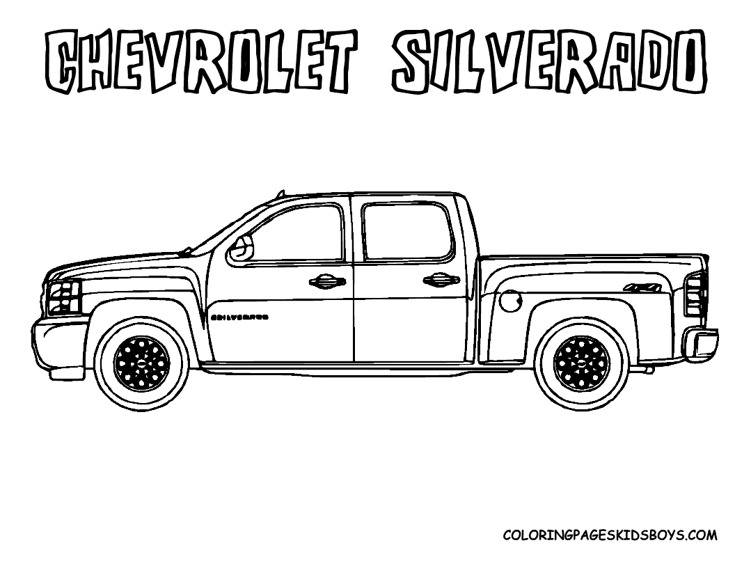 Chevy Silverado Truck Coloring Pages | High Quality Coloring Pages