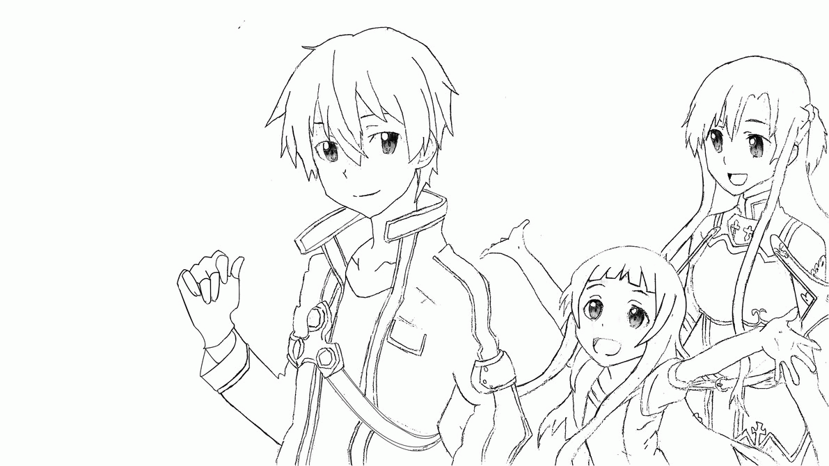 sao anime coloring pages   Clip Art Library