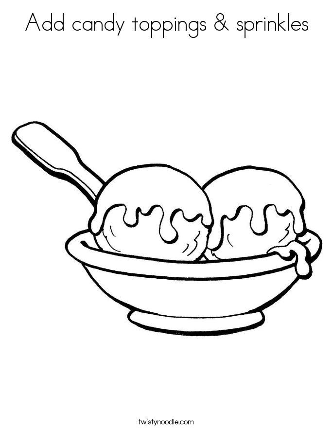 Add candy toppings  sprinkles Coloring Page 