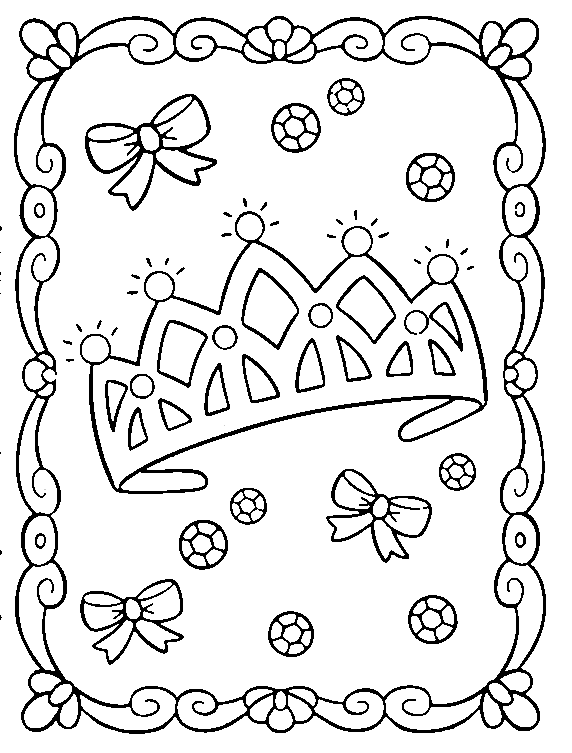 Princess Tiara Coloring Page