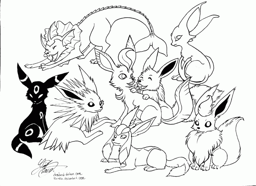Featured image of post Eevee Pokemon Coloring Page It s well known for being the pok mon with the highest number of evolution possibilities 8 due to its unstable genetic makeup