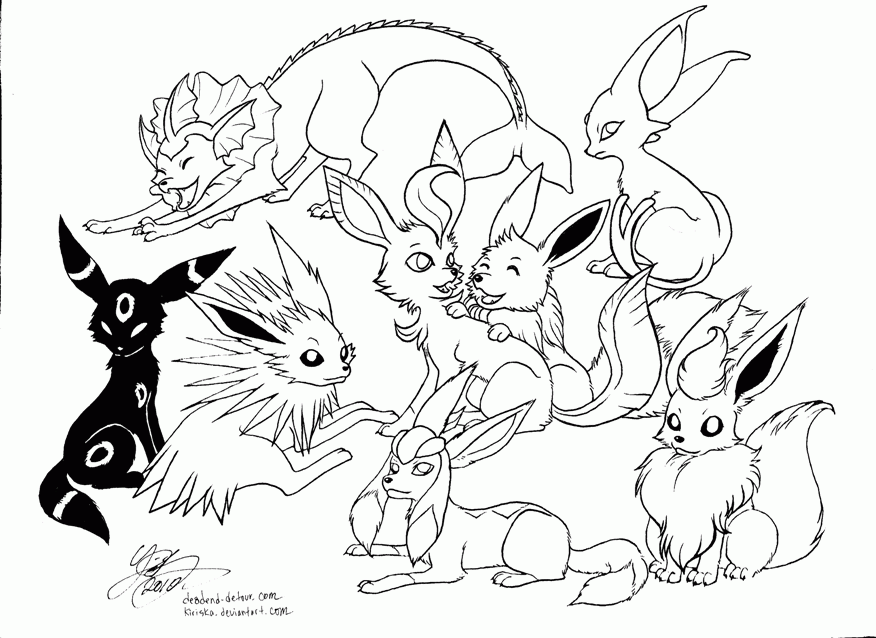 10 Evie Pokemon Coloring Pages Free to Download