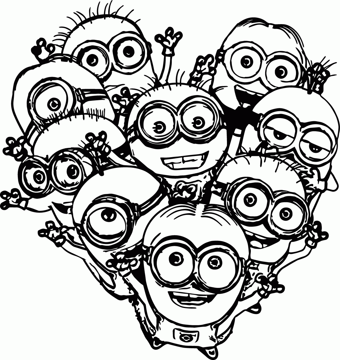 minions coloring pages childrens film free minion clipart cartoon